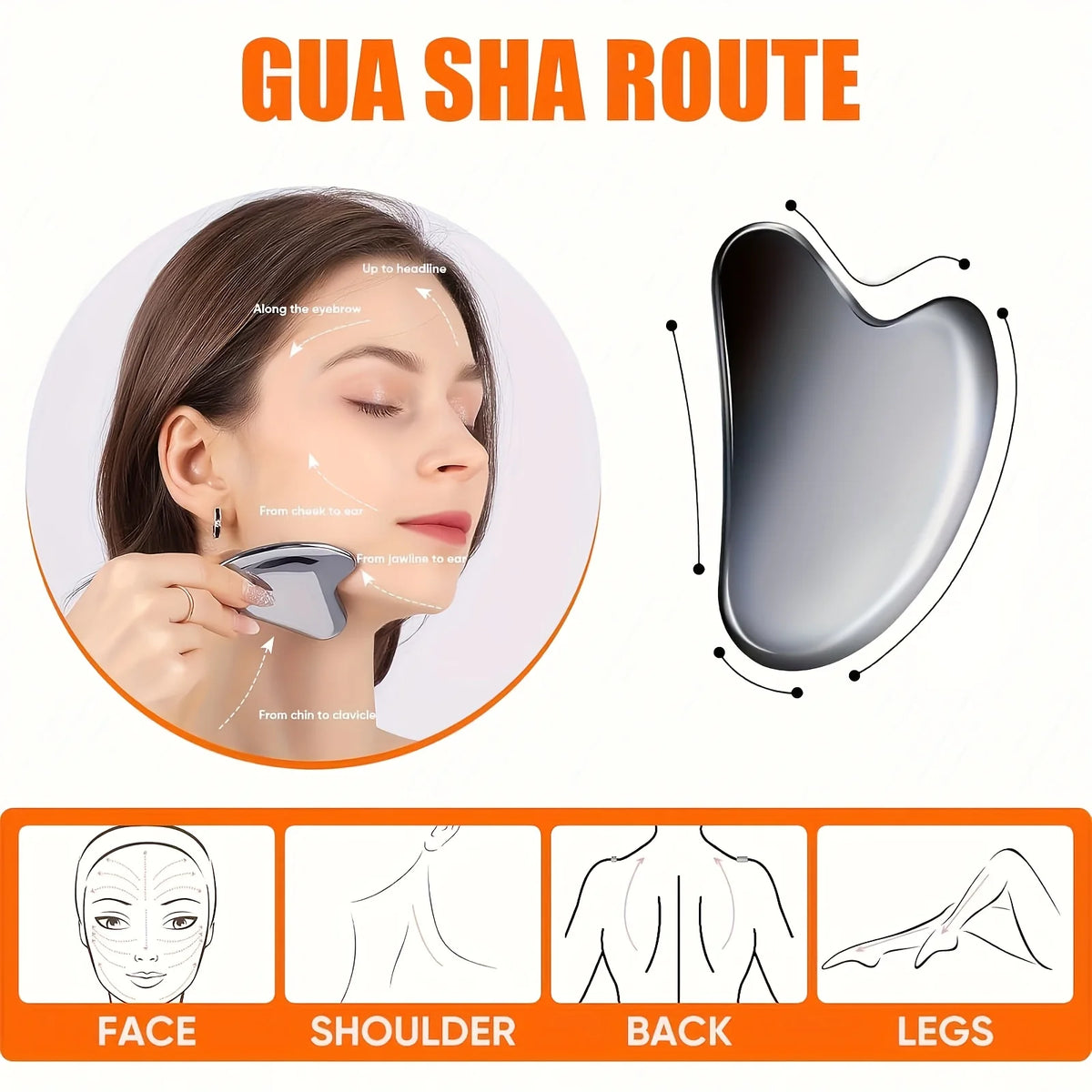 CharmMaxx Stainless Steel Gua Sha — Dolphin Facial Tool
